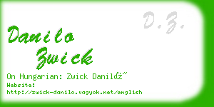 danilo zwick business card